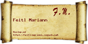 Feitl Mariann névjegykártya